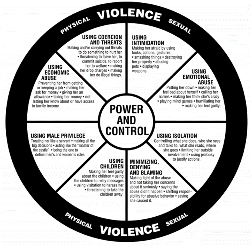 Power and Control chart in financial abuse